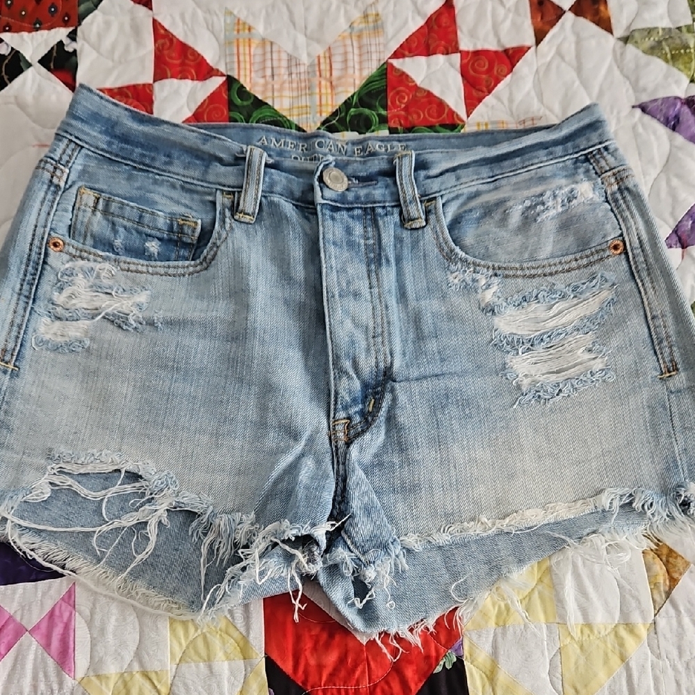3/$18 American Eagle Light Blue Distressed Jean Shorts